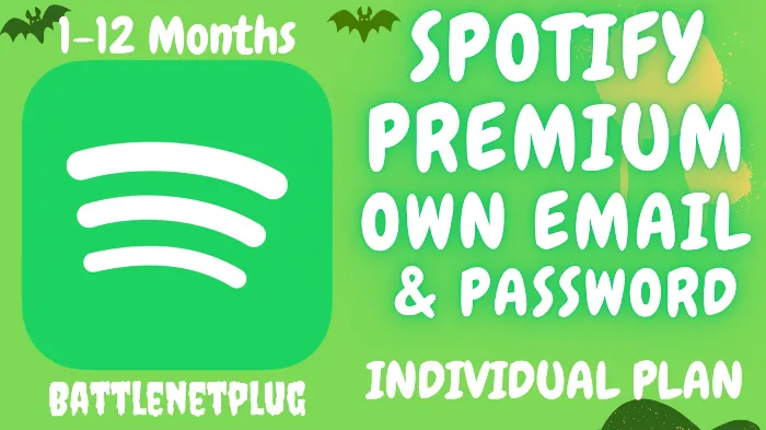 Spotify для индивидуальных пользователей (1-12 месяцев), собственный адрес электронно