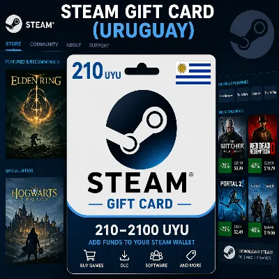 Steam Gift Card (Уругвай) 210–2100 UYU | Код пополнения Steam - irongamers.ru