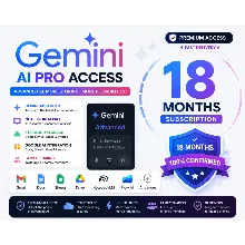 Gemini Advanced AI доступ | 18 месяцев подписка | 5TB облако | Премиум AI инструменты