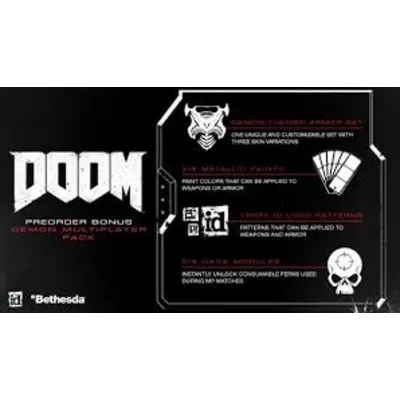 DOOM 2016 PREORDER BONUS DLC STEAM KEY ПРЕДЗАКАЗ ДЛС Demon Multiplayer Pack