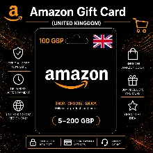 Amazon Gift Card (Великобритания) 5–200 GBP | Код пополнения Amazon