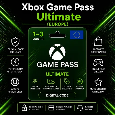 Xbox Game Pass Ultimate (Европа) 1–3 месяца | Код активации Xbox - irongamers.ru