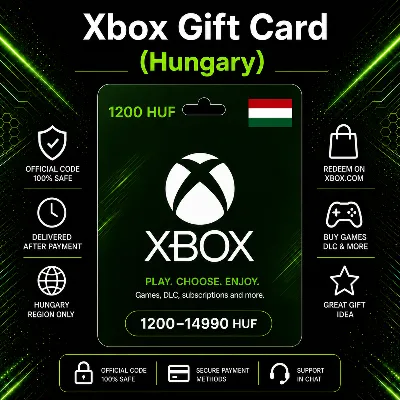 Xbox Gift Card (Венгрия) 1200–14990 HUF | Код пополнения Xbox - irongamers.ru