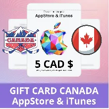 5 CAD КАНАДА iTUNES 5 CAD КОД КАРТА ПОПОЛНЕНИЯ iTunes КАНАДА АВТОВЫДАЧА C$