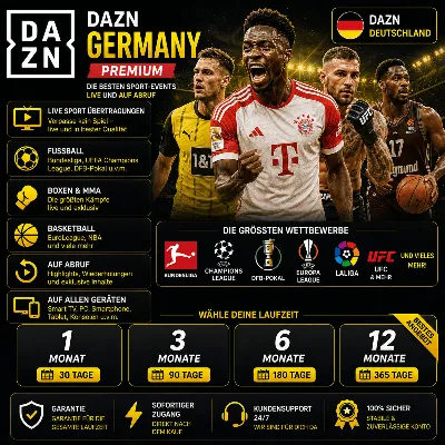 ⚽ DAZN Германия Подписка 1/3/6/12 месяца | Спорт | Гарантия ⚽ - irongamers.ru