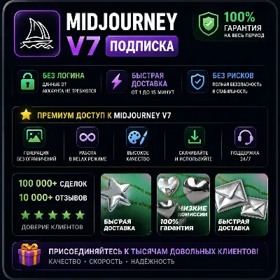 Подписка Midjourney V7 БЕЗ ВХОДА Быстрая доставка - irongamers.ru