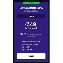 Boosteroid ULTRA скидка 50% на 1 месяц (для месячной подписки за 7.5 евро)