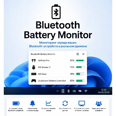 Bluetooth Battery Monitor с сайта bluetoothgoodies БЕССРОЧНАЯ лицензия - irongamers.ru