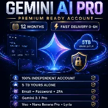 GEMINI AI PRO 12 МЕСЯЦЕВ | 5TB + VEO | ЛИЧНЫЙ ГОТОВЫЙ АККАУНТ