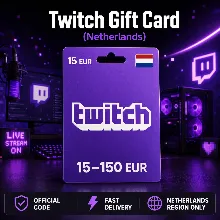 Twitch Gift Card (Нидерланды) 15–150 EUR | Код пополнения