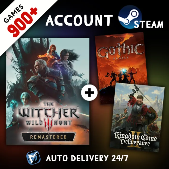 Ведьмак 3: Дикая Охота — Полное издание + 900 ИГР STEAM АККАУНТ