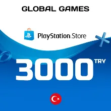 Карта PlayStation PSN 3000 TRY Турция КОД ПОПОЛНЕНИЯ