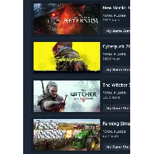 ONLINE STEAM | Cyberpunk 2077, New World: Aeternum + 7 GAMES TOTAL COSTS 200$