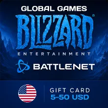 Карта Blizzard 5-50$ USD (Battle.net) США