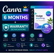 Canva Pro 6 months + Warranty (Education)