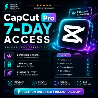 CapCut Pro 7-дневный доступ | Полный премиум доступ | Мгновенная доставка ⚡ - irongamers.ru