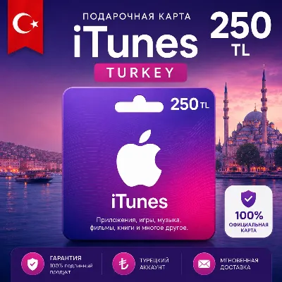 Apple iTunes Gift Card 250 TL Turkey TRY App Store Apple ID Top Up Code - irongamers.ru