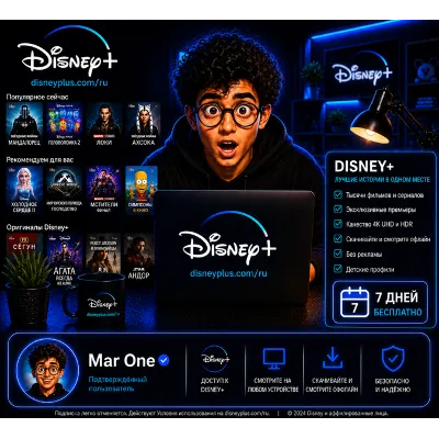 Disney Plus Trio Premium 12 месяцев совместного доступа Высококачественный аккаунт - irongamers.ru