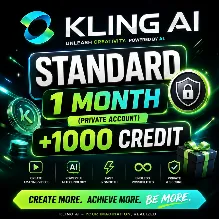 Kling AI — Стандартный 1 месяц (приватный аккаунт) +1000 кредитов