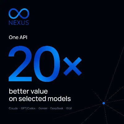 Nexus API — Claude Code, Codex, GPT, Gemini, DeepSeek, GLM | up to 20x better value - irongamers.ru