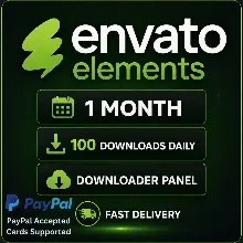 Envato Elements Панель загрузчика / 1 месяц / 100 загрузок ежедневно / Авто