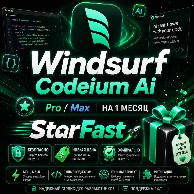 Devin Windsurf Codeium Ai | PRO , MAX | НА 1 МЕСЯЦ | НА ВАШ/НОВЫЙ АККАУНТ | БЫСТРО - irongamers.ru