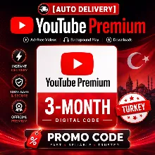 [АВТОМАТИЧЕСКАЯ ПОСТАВКА] YouTube Premium | Цифровой код на 3 месяца | Турция