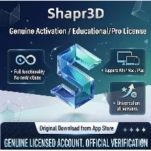 Подписка на Shapr3D Pro на 1 год, частная учетная запись (глобальная), Win/Mac/IPAD