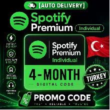 [АВТОМАТИЧЕСКАЯ ПОДПИСКА] Spotify Premium Individual | Цифровой код на 4 месяца | Тур