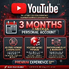 YouTube Premium для индивидуальных пользователей (3 месяца) | Полная гарантия для лич