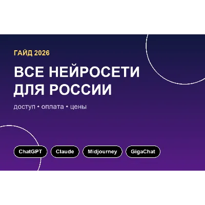 ВСЕ нейросети для России 2026 — доступ и оплата ChatGPT, Claude, БЕЗ VPN - irongamers.ru