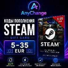 STEAM GIFT CARD 5-35 EUR [EU] | КОДЫ ПОПОЛНЕНИЯ CТИМ | ПОДАРОЧНЫЕ КАРТЫ CODE | 24/7