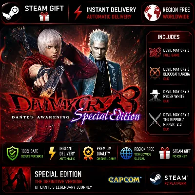 Devil May Cry 3: Special Edition — PC Steam Gift / Без региональных ограничений - irongamers.ru