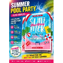 Summer Pool Party PSD Template