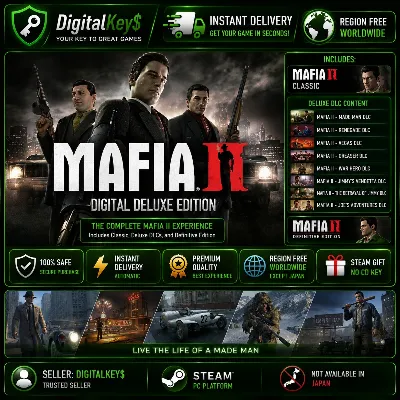 Mafia II Digital Deluxe Steam Gift Worldwide/Inc. Mafia II Classic+DLC+Definitive Ed - irongamers.ru