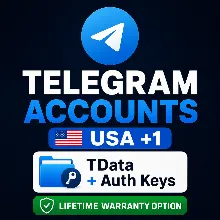 Аккаунты Telegram | США +1 (TData + аутентификация) | Пожизненная гарантия