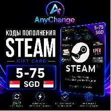 STEAM GIFT CARD 5-75 SGD [SG] | КОДЫ ПОПОЛНЕНИЯ CТИМ | ПОДАРОЧНЫЕ КАРТЫ CODE | 24/7