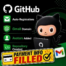 Аккаунт GitHub Авторег | Заполнен Payment | 02.06 рег | аватарка+репо | АВТОВЫДАЧА