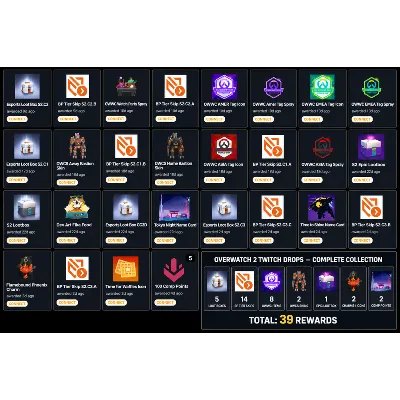 Overwatch Twitch Drops 39 Items Overwatch 2 - irongamers.ru