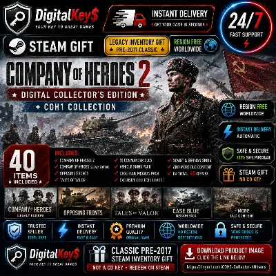 🌍 Company of Heroes 2 Collector + CoH1 Collection — Steam Gift / 40 предметов