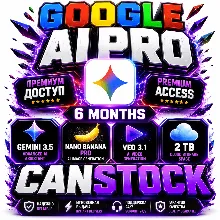 GOOGLE AI PRO (6 МЕСЯЦЕВ) | Gemini 3.5, Nano Banana Pro, Veo 3.1, 2 ТБ
