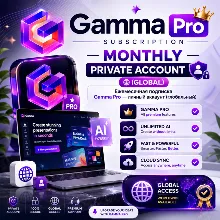 Ежемесячная подписка Gamma Pro — личный аккаунт (глобальный)
