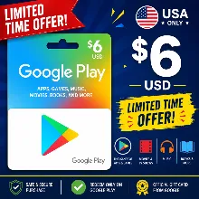 Подарочная карта Google Play 6 долларов США