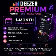 Deezer Premium | Premium • Duo • Family Plans | 1-Month Personal Account