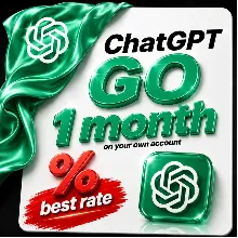 RENEWAL | ChatGPT GO Official 8$ | TO YOUR ACCOUNT | NO LOGIN | FULL GUARANTEE