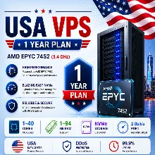 США VPS - 1 Год | AMD 2xEPYC 7452 | Быстрый NVMe | Порт 2 Гбит/с
