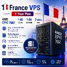 Франция VPS - 1 Год | AMD EPYC 7662 | Быстрый NVMe | Порт 2 Гбит/с