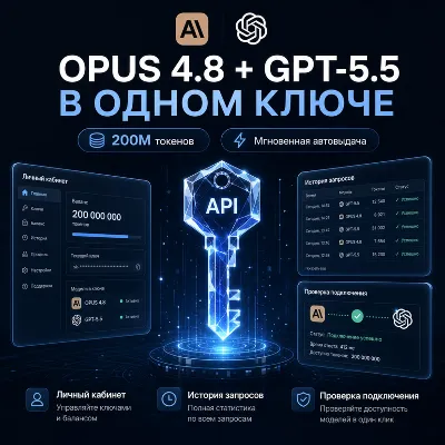 Claude 5.5 + GPT 6.1 + Grok 4.7 — 200M токенов ×1 | Кеш ×0.1 | 24/7 - irongamers.ru