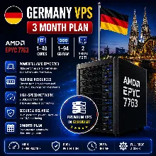 Германия VPS - 3 Месяца | AMD EPYC 7763 | Быстрый NVMe | Порт 2 Гбит/с