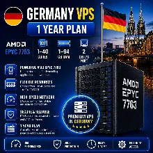 Германия VPS - 1 Год | AMD EPYC 7763 | Быстрый NVMe | Порт 2 Гбит/с